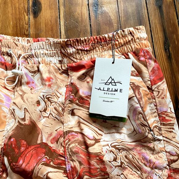 NWT Alpine Orange Marbled Outdoor Shorts size Large Women - Picture 4 of 4
